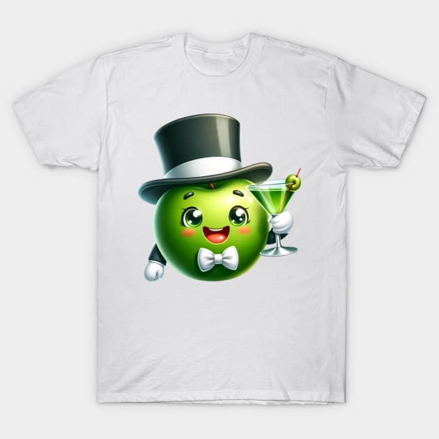 Apple Martini Maestro - A Toast to Classy Flavors T-Shirt by vk09design